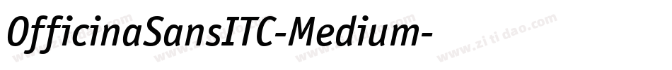 OfficinaSansITC-Medium字体转换
