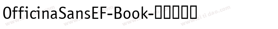 OfficinaSansEF-Book字体转换