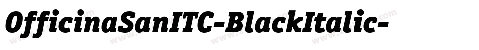 OfficinaSanITC-BlackItalic字体转换