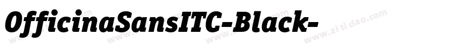OfficinaSansITC-Black字体转换