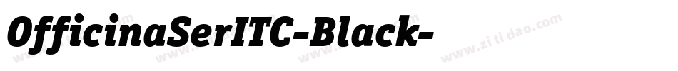 OfficinaSerITC-Black字体转换