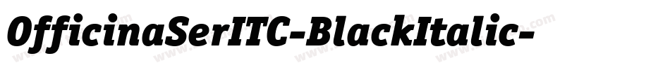 OfficinaSerITC-BlackItalic字体转换