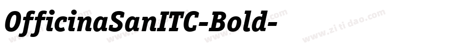 OfficinaSanITC-Bold字体转换