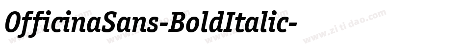 OfficinaSans-BoldItalic字体转换