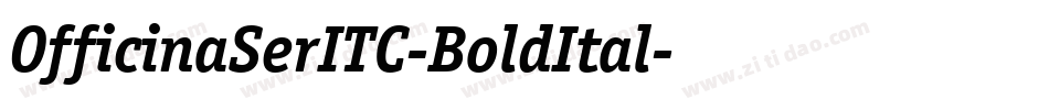OfficinaSerITC-BoldItal字体转换