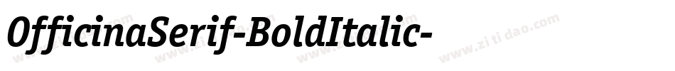 OfficinaSerif-BoldItalic字体转换