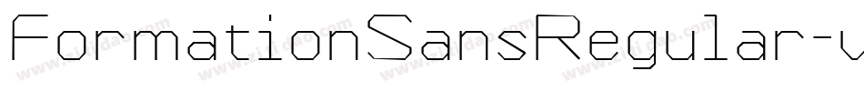FormationSansRegular-vJAA字体转换