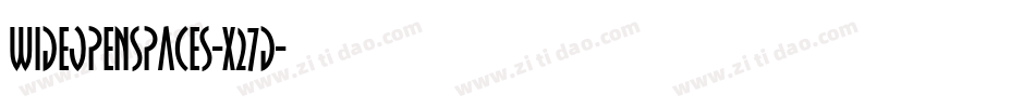 WideOpenSpaces-X27d字体转换