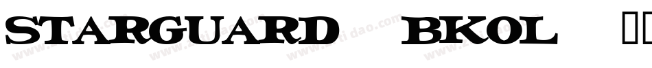 StarGuard-BKOl字体转换