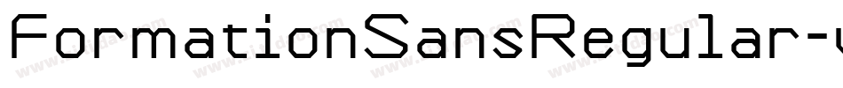 FormationSansRegular-vJAA字体转换