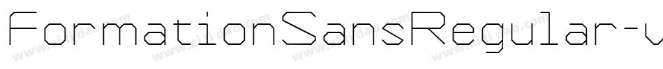 FormationSansRegular-vJAA字体转换