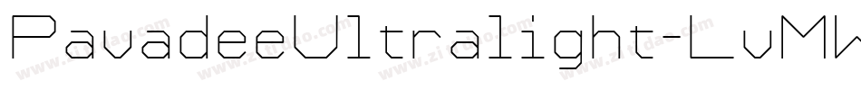 PavadeeUltralight-LvMW字体转换