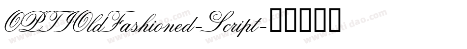 OPTIOldFashioned-Script字体转换