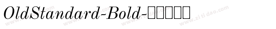 OldStandard-Bold字体转换