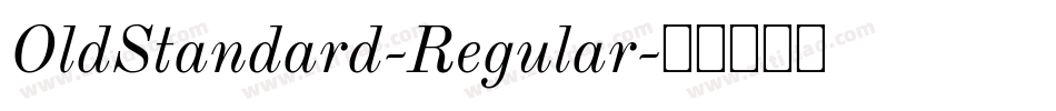 OldStandard-Regular字体转换