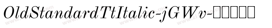 OldStandardTtItalic-jGWv字体转换