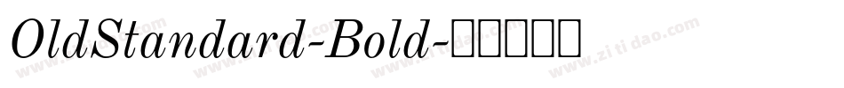 OldStandard-Bold字体转换