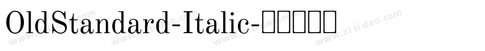 OldStandard-Italic字体转换