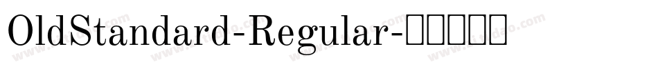 OldStandard-Regular字体转换