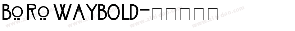 BorowayBOld字体转换