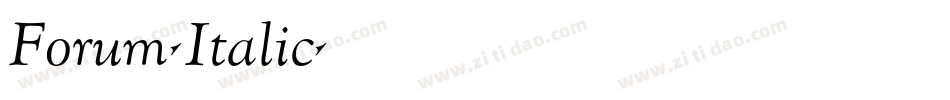 Forum-Italic字体转换