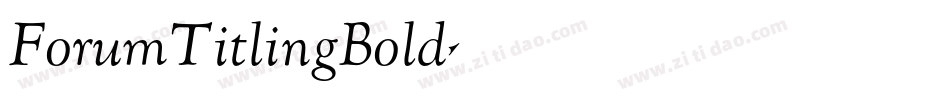 ForumTitlingBold字体转换