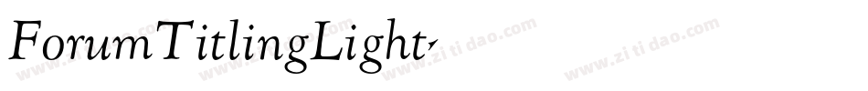 ForumTitlingLight字体转换