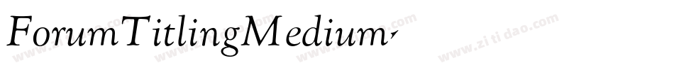 ForumTitlingMedium字体转换