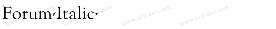 Forum-Italic字体转换