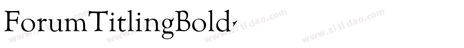 ForumTitlingBold字体转换