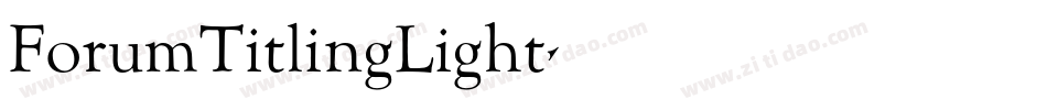 ForumTitlingLight字体转换