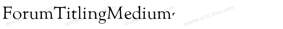 ForumTitlingMedium字体转换