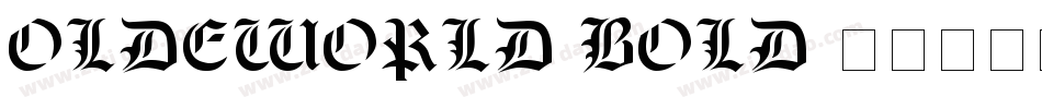 OldeWorld-Bold字体转换