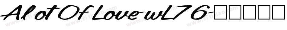 AlotOfLove-wL76字体转换