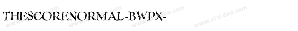 TheScoreNormal-BWpx字体转换