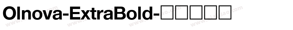 Olnova-ExtraBold字体转换