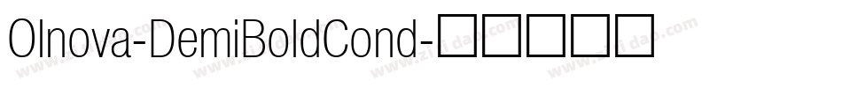 Olnova-DemiBoldCond字体转换