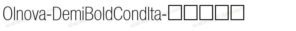 Olnova-DemiBoldCondIta字体转换
