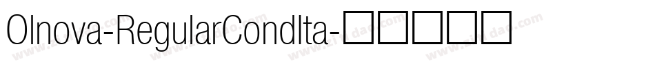 Olnova-RegularCondIta字体转换