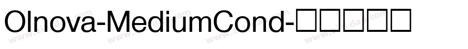 Olnova-MediumCond字体转换