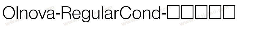 Olnova-RegularCond字体转换