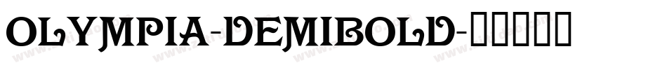 Olympia-DemiBold字体转换