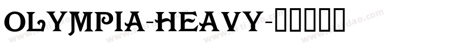Olympia-Heavy字体转换