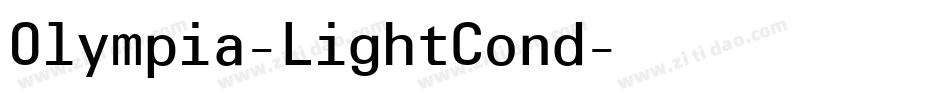 Olympia-LightCond字体转换