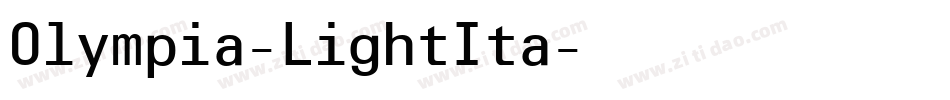 Olympia-LightIta字体转换