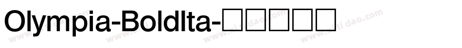 Olympia-BoldIta字体转换