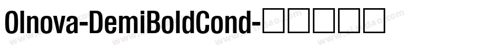Olnova-DemiBoldCond字体转换