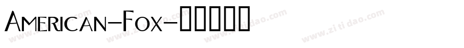 American-Fox字体转换
