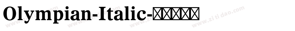 Olympian-Italic字体转换