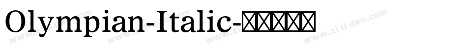 Olympian-Italic字体转换